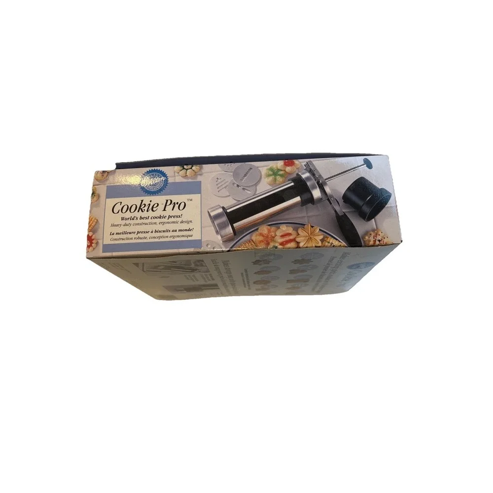 Vintage‎ Wilton Cookie Pro Press 10 Decorating Disks Comfort Grip Heavy Duty